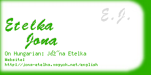 etelka jona business card